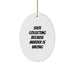 Funny Shoe Collecting Gifts for Men Women Friends Family - Oval Ornament with 'Shoe Collecting Because Murder Is Wrong' Quote, Christmas Unique Decorations - Image 1