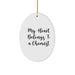 Chemist Gifts from Men - Funny Oval Ornament My Heart Belongs To A Chemist Christmas Unique Gifts - Image 1