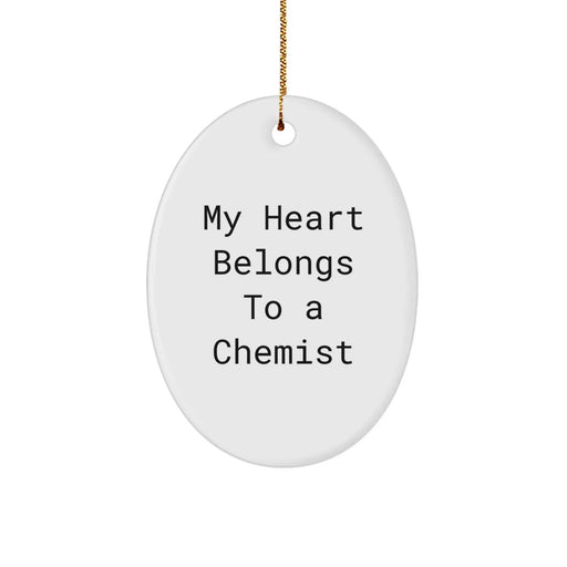 Funny Chemist Oval Ornament Gifts from Friends Family for Christmas Unique Presents - Image 1