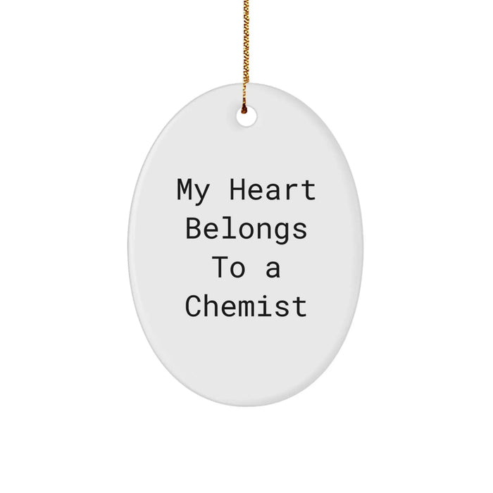 Funny Chemist Oval Ornament Gifts from Friends Family for Christmas Unique Presents - Image 1