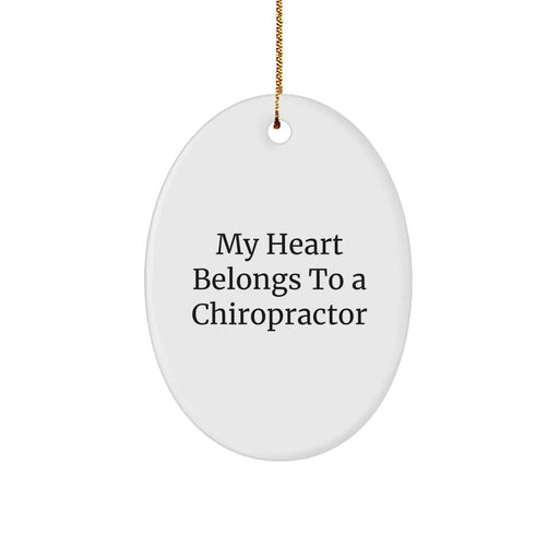 Funny Chiropractor Gifts from Men, Women, or Friends for the Chiropractor Who Captivates Your Heart - Oval Ornament - Image 1