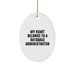 Funny 'My Heart Belongs To A Database Administrator' Gifts for Men and Women, Christmas Unique Database Administrator Oval Ornament, Oval Shaped Gifts from Friends and Family - Image 1