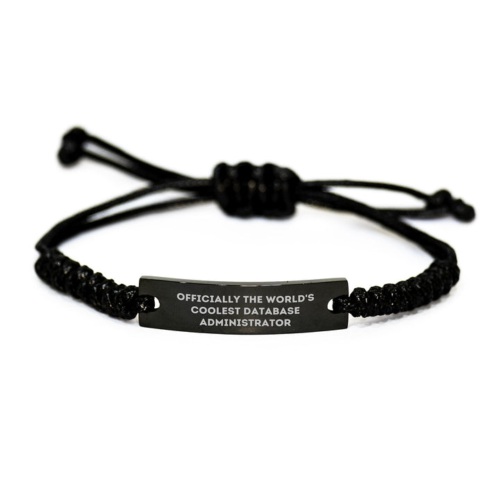 Funny 'World's Coolest' Database Administrator Rope Bracelet Gifts for Men, Unique Father's Day Unique Gifts from Family, Friends, or Coworkers - Image 1
