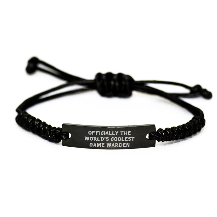 Game Warden Rope Bracelet, Funny Rope Bracelet, Gifts from Family to World's Coolest Game Warden on Mother's Day - Image 1