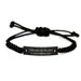 Funny Hairstylist Gifts for Men from Friends, World's Coolest Hairstylist Rope Bracelet for Graduation, Black Adjustable Rope Jewelry - Image 1
