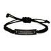 Funny Massage Therapist Rope Bracelet Gifts for Men on Father's Day - 'Officially The World's Coolest Massage Therapist' Rope Style Black Stainless Steel Interlaced Bracelet - Image 1