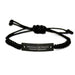 Funny Therapist Gifts from Men for World's Coolest Therapist Valentine's Unique Rope Bracelet, Adjustable Black Stainless Steel Interlaced Rope - Image 1