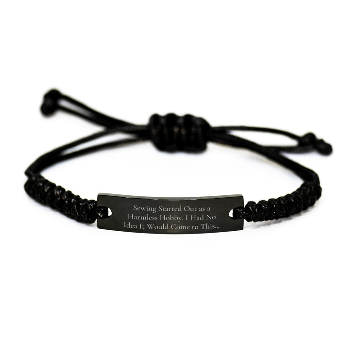 Sewing Gifts for Women - Funny Quote Rope Bracelet, Gifts from Family to Graduation Unique Gifts for Sewing Lovers - Image 1