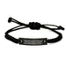 Funny Embroidery Rope Bracelet Gifts for Men from Friends, Graduation Unique Gifts for Women with Embroidery Love Quote - Image 1