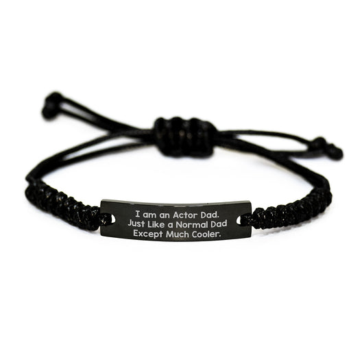 Funny Actor Gifts for Men - Graduation Unique Rope Bracelet from Dad - Engraved Rope Accessories - I Am An Actor Dad - Actor Dad Rope - Image 1