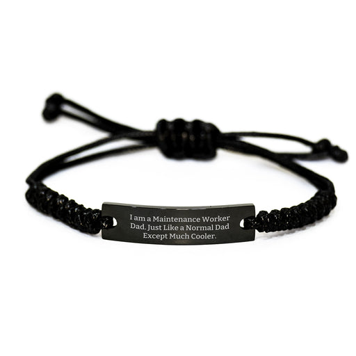 Maintenance Worker Dad Rope Bracelet Funny Graduation Unique Gifts for Men from Dad - Image 1