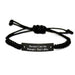 Funny Biologist Rope Bracelet Gifts for Him or Her - 'Because I Am The Biologist. That's Why.' Black Stainless Steel Engraved Rope Graduation Unique Gifts - Image 1