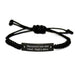 Graduation Unique Gifts for Chef Friends - 'Because I Am The Chef. That's Why.' Rope Bracelet for Men, Black Stainless Steel with Interlaced Rope - Image 1