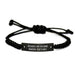 Funny Rope Bracelet Gifts from Family to Game Warden on Graduation Day, Rope Wristband for Men - Because I Am The Game Warden. That's Why. - Image 1