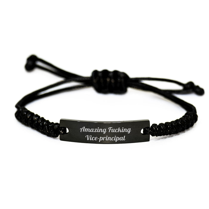 Funny Vice-principal Gifts for Men - Amazing 'F--king' Vice-principal Rope Bracelet for Graduation Unique Gifts from Friends to Vice-principal - Image 1
