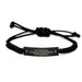Funny Counselor Gifts for Men Graduation Unique Rope Bracelets from Friends, Engraved Sexy Counselor Quote Rope Bracelet, Adjustable Black Stainless Steel Interlaced Rope - Image 1