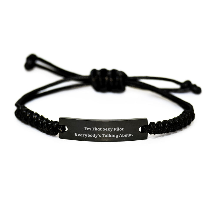Sexy Pilot Rope Bracelet Funny Gift for Men from Friends - Graduation Unique Accessories - Image 1
