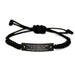Funny Nurse Practitioner Gifts for Friends - Black Rope Bracelet with Tattooed Quote - Graduation Unique Gifts from Family to Men - Image 1