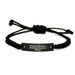 Funny Knitting Rope Bracelet, Gifts from Family Members to Knitting Enthusiasts on Graduation Unique Occasions - 'Knitting Because Stabbing People Is Wrong.' - Image 1