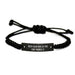 Graduation Unique Gifts for Men, Funny Chef Rope Bracelet, Engraved Braid, Adjustable Black Stainless Steel - Image 1