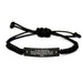 Unique Gifts for Unbiological Mom from Family, Special Rope Bracelet for Graduation Day, Funny Quote 'To My Amazing Unbiological Mom, Never Forget How Much I Love You.' - Image 1