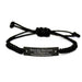 Inspiring Postmaster Rope Bracelet Gifts for Men, Funny Quote, Adjustable Black Stainless Steel Interlaced Rope Graduation Unique Gifts from Friends, Family - Image 1