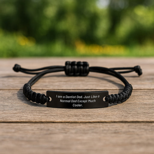 Dentist Gifts for Men - Rope Bracelet - 'I Am A Dentist Dad' Funny Graduation Unique Gifts from Dad to Son - Image 2