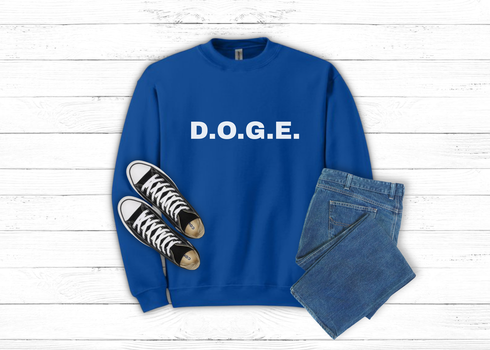 D.O.G.E. Unisex Sweatshirt for Republicans, Trump Supporters, Department of Government Efficiency, Political Activists, Political Apparel