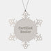 Funny Roofer Gifts from Friends for Men Certified Roofer Snowflake Ornament - Image 1