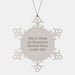 Funny Second Mom Christmas Snowflake Ornaments Gifts from Men to Second Mom, Inspirational Quote, Shatterproof, 3.14 inches - Image 1