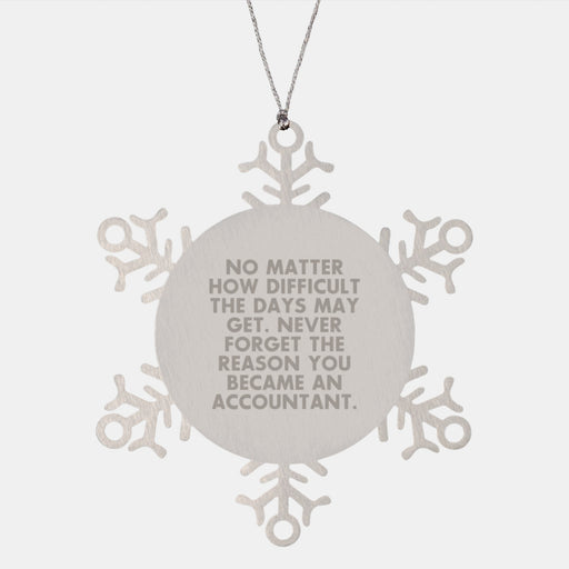Funny Snowflake Ornament Gifts from Men to Accountant Friends, Inspirational Christmas Unique Gifts for Women Coworkers Family - Image 1