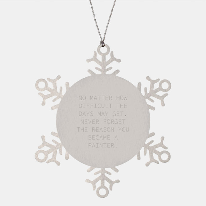 Painter Snowflake Ornament Funny Inspirational Gift for Painter Friends and Family Members This Christmas Season - Image 1