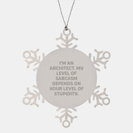 Funny Architect Snowflake Ornament Gifts from Friends and Family for Men and Women Christmas Unique - Image 1