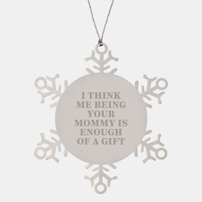 Snowflake Mommy Ornament Gifts from Family for Mommy, a Heartwarming Inspirational Christmas Unique Gifts Idea, Funny Mommy Gifts for Women - Image 1