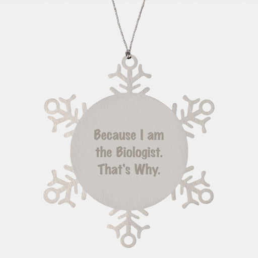 Funny Biologist Snowflake Ornament Gifts from Men to Women - Unique Christmas Unique Gifts for Him Her Friends Family - Image 1