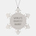 World's Okayest Nanny Funny Christmas Snowflake Ornament Gifts from Family, Funny Nanny Snowflake Ornaments for Christmas, Unique Gifts for Nanny - Image 1