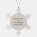 Funny Therapist Gifts for Christmas - Snowflake Ornament, 'Keep Calm, I'm (almost) A Therapist.' - Image 1
