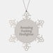 Funny Firefighter Christmas Unique Gifts from Friends for Men - Amazing F--king Firefighter Snowflake Ornament - Image 1