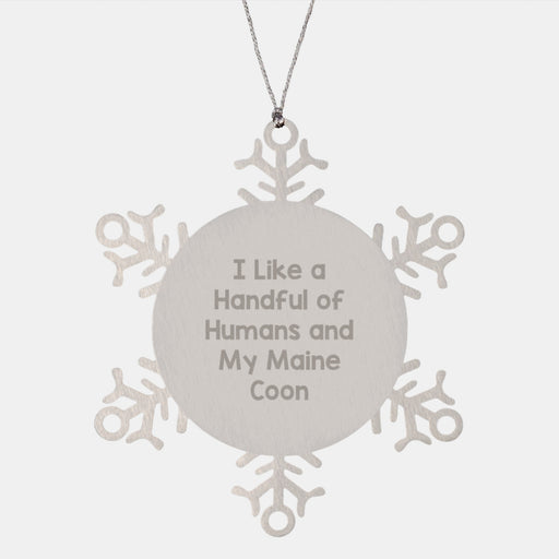 Maine Coon Cat Lover Christmas Unique Gift Funny Snowflake Ornament, Gifts from Friends to Family, Unique Maine Coon Cat Decorations - Image 1