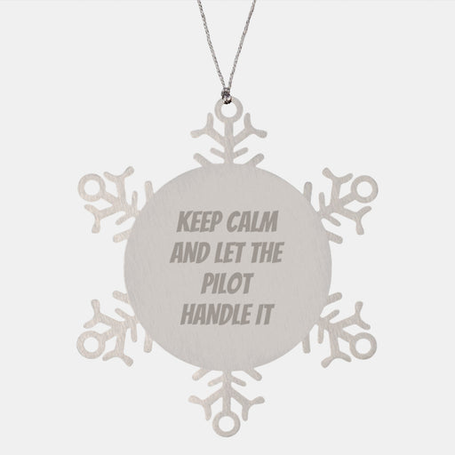 Funny Pilot Gifts from Men to Christmas Unique Gifts for Women, Pilot Snowflake Ornament, Inspirational Pilot Quote - Image 1