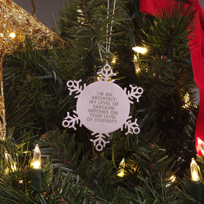 Funny Architect Snowflake Ornament Gifts from Friends, Family, or Coworkers for Him, Her, or the Architect in Your Life - Christmas Unique Gifts - Image 3