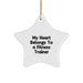 Fitness Trainer Love Star Ornament, Funny Gift for Fitness Trainers, Unique Christmas Unique Gift Ideas for Fitness Trainers from Friends, Funny Fitness Trainer Quote Star Decoration - Image 1