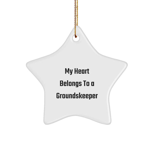 Funny Star Ornament Gifts from Friends for groundskeeper on Christmas - Image 1