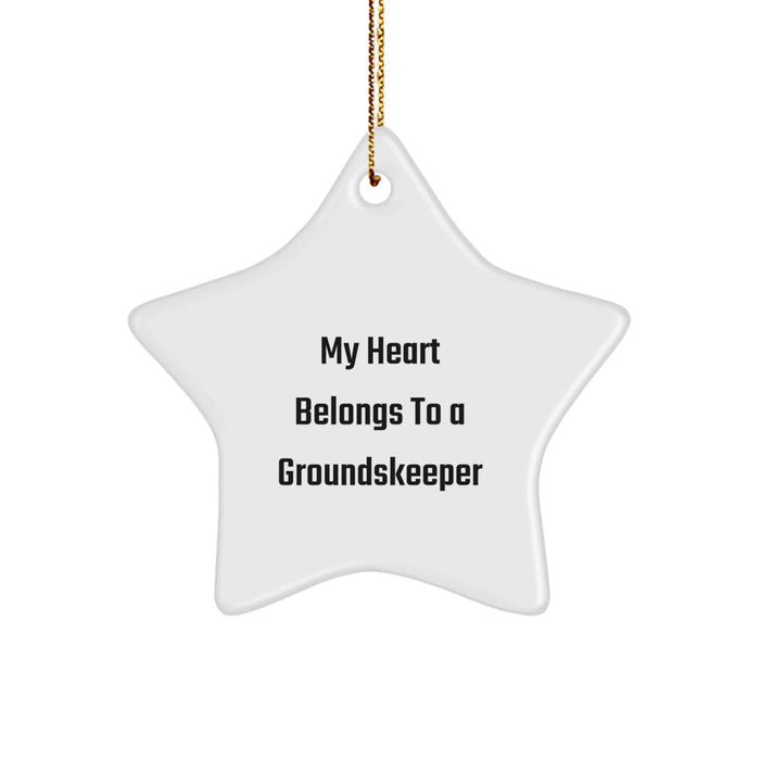 Funny Star Ornament Gifts from Friends for groundskeeper on Christmas - Image 1