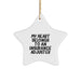 Funny Insurance Adjuster Gifts, Star Ornament, My Heart Belongs To An Insurance Adjuster, Christmas Unique - Image 1
