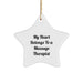 Funny Massage Therapist Star Ornament Gifts from Friends, Family, or Coworkers - 'My Heart Belongs To A Massage Therapist' Christmas Unique Gifts for Men or Women - Image 1
