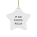 Funny Mortician Star Ornament Gifts from Friends for Mortician Enthusiasts, My Heart Belongs To A Mortician Christmas Unique Gifts - Image 1