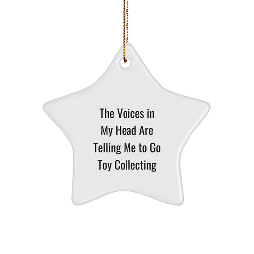 Funny Star Ornament for Toy Collectors, Gifts for Men, Women, and Friends, Unique Christmas Unique Gifts from Family, White Star Shaped Decorative Ornament - Image 1