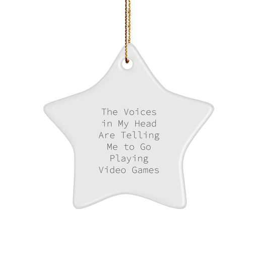Funny Star Ornament for Playing Video Games Enthusiasts Gifts from Family and Friends, Inspirational Christmas Decorations for Men and Women, Gifts for Playing Video Games Lovers - Image 1
