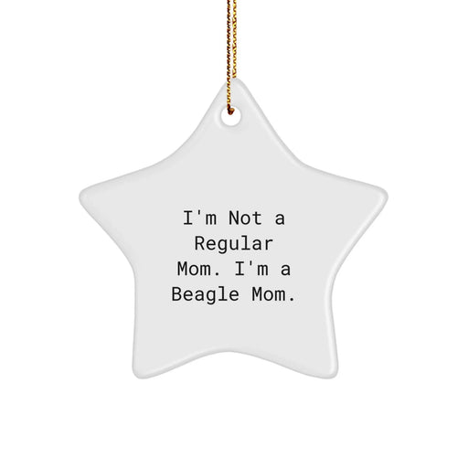 Funny Beagle Mom Gifts for Beagle Dog Lovers - Star Ornament for Christmas Unique Gifts from Friends or Family - Image 1